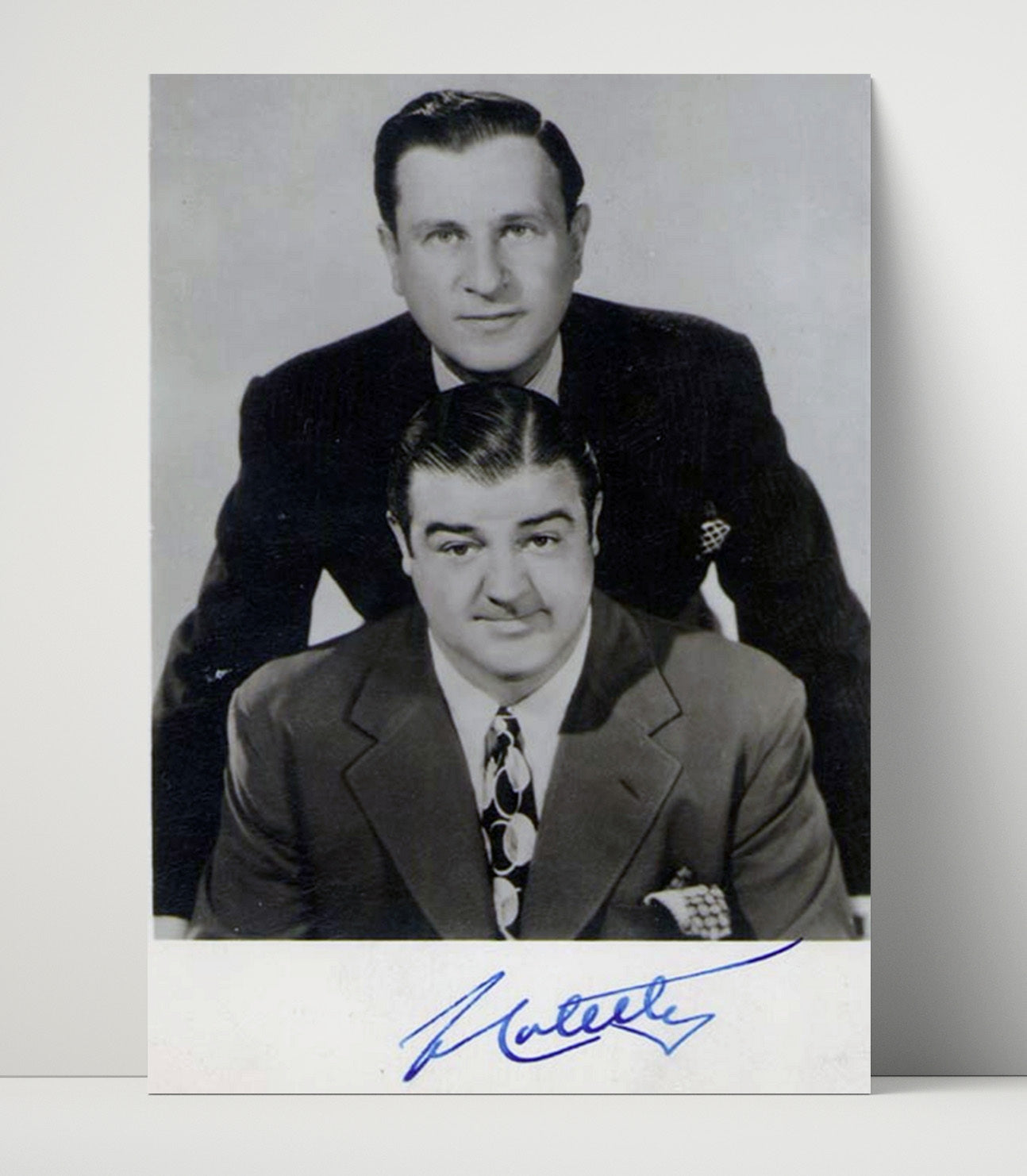 Bud Abbott and Lou Costello - Abbott and Costello Classic Comedy Duo Headshot Vintage Movie Wall Art - 16x20 Unframed Print movie decor