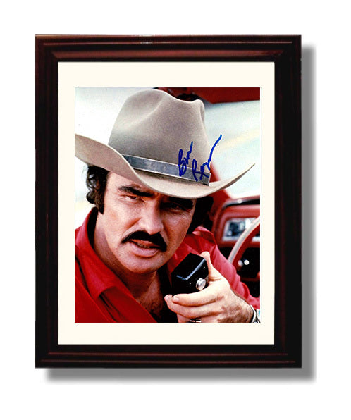 Burt Reynolds - Smokey and the Bandit Bo Darville Bandit Cowboy Hat with Radio movie wall art 8x10 Beveled Frame