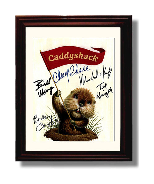 Caddyshack Cast - Golf Clubhouse Gopher Chaos Comedy Poster movie wall art 8x10 Beveled Frame