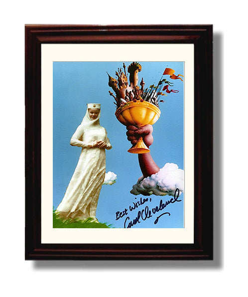Carol Cleveland - Monty Python Surreal Fantasy Cup and Castle Illustration movie wall art 8x10 Beveled Frame
