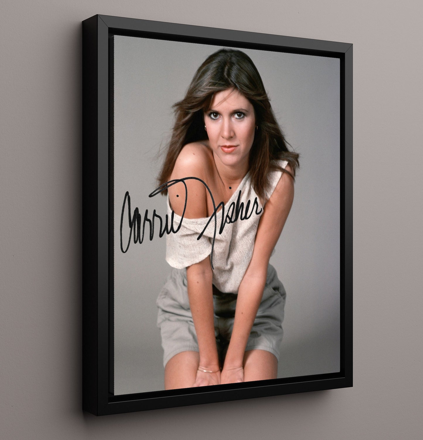 Carrie Fisher - Star Beauty movie wall art 16x20 Framed Canvas