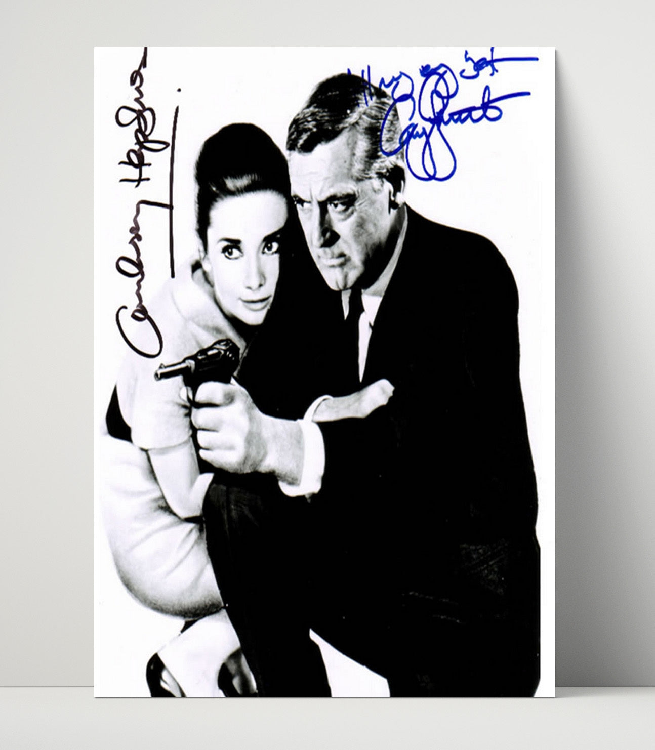 Cary Grant and Audrey Hepburn - Charade Peter Joshua and Regina Lampert Suspense Duo Vintage Movie Wall Art - 16x20 Unframed Print movie decor