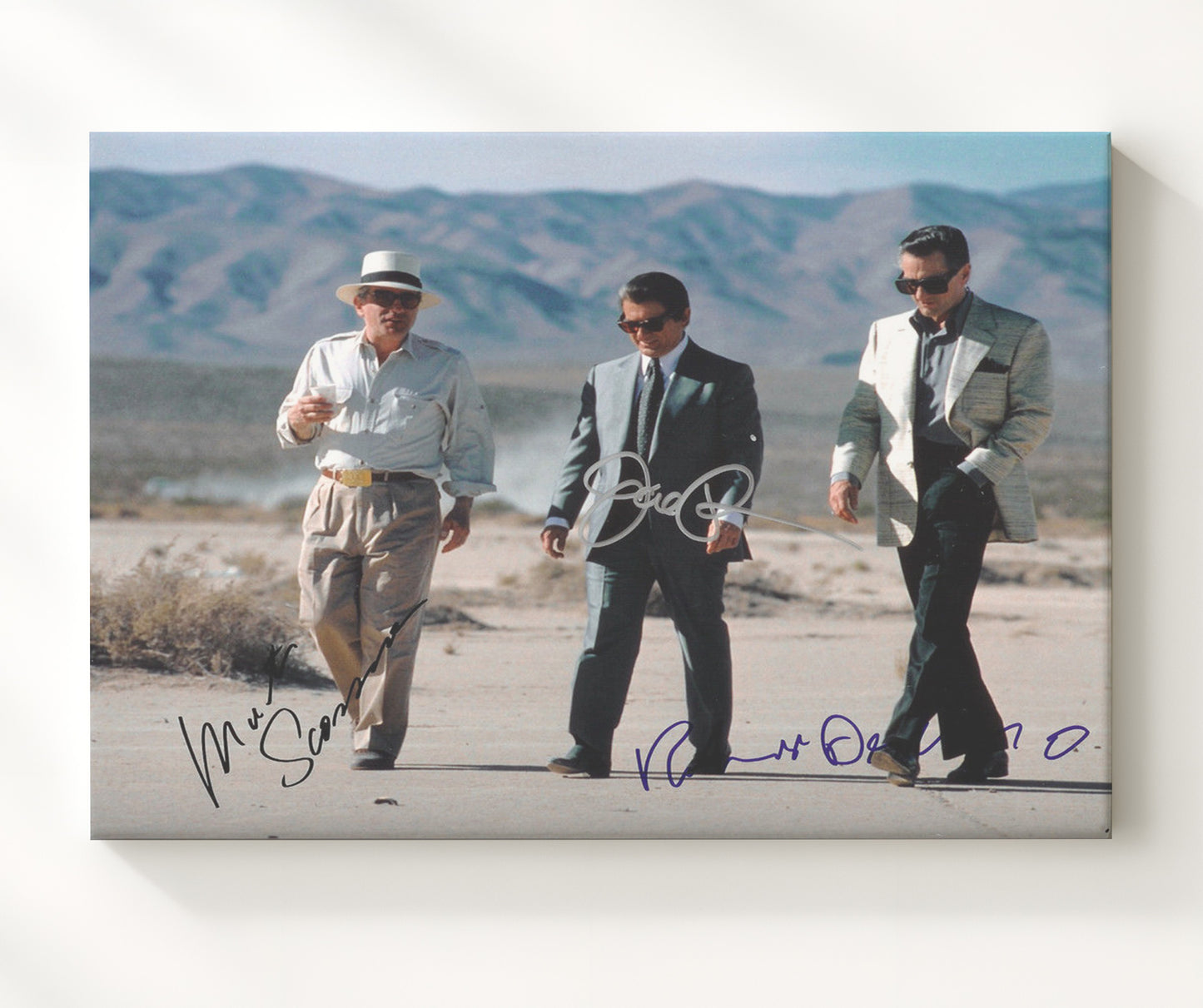 Casino - Robert De Niro - Sam Rothstein - and Joe Pesci - Nicky Santoro - and Frank Vincent - Frank Marino - Desert Walk Scene movie wall art 20x24 Canvas