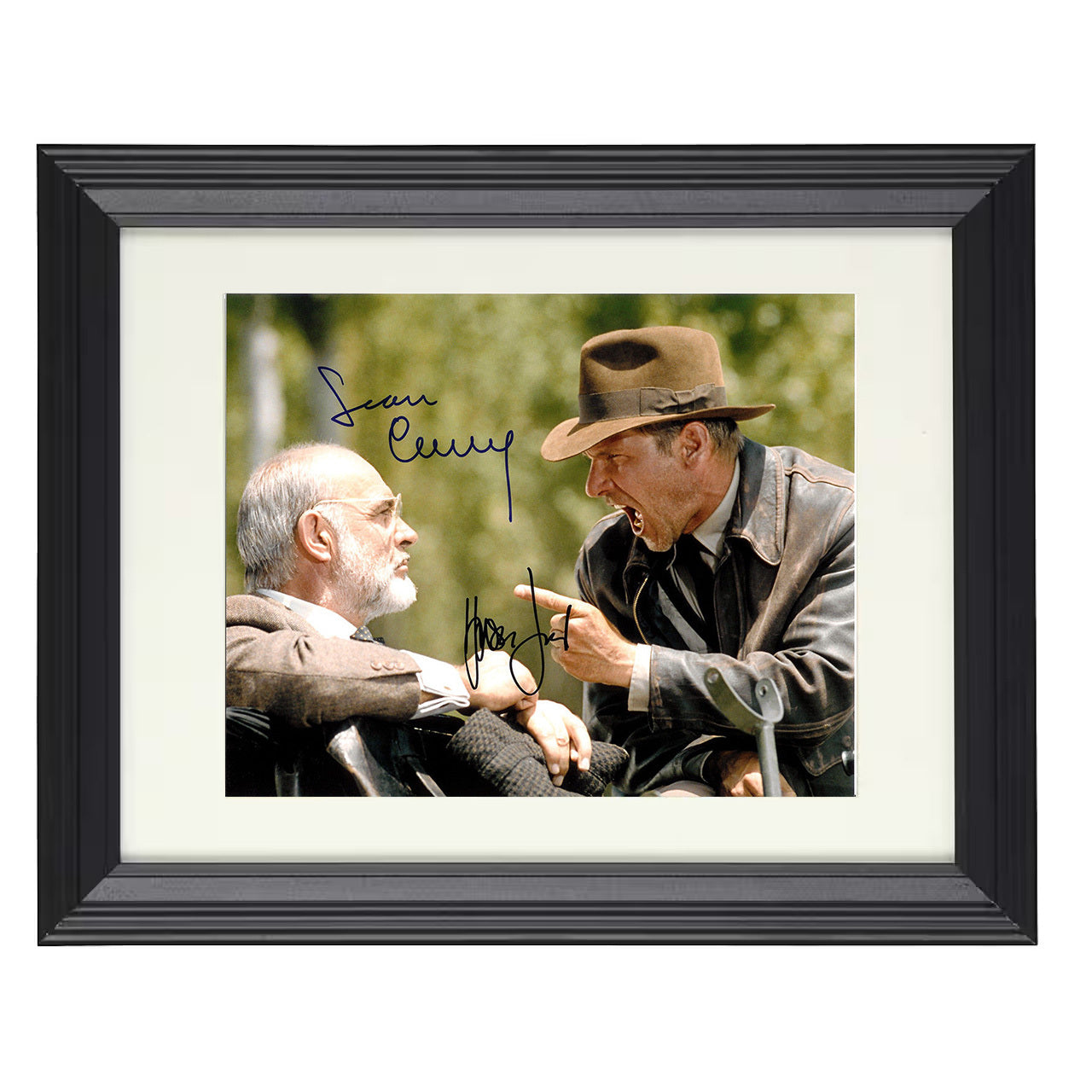 Cast – Indiana Jones – Adventure Awaits Image – 8x10 black beveled framed movie wall art