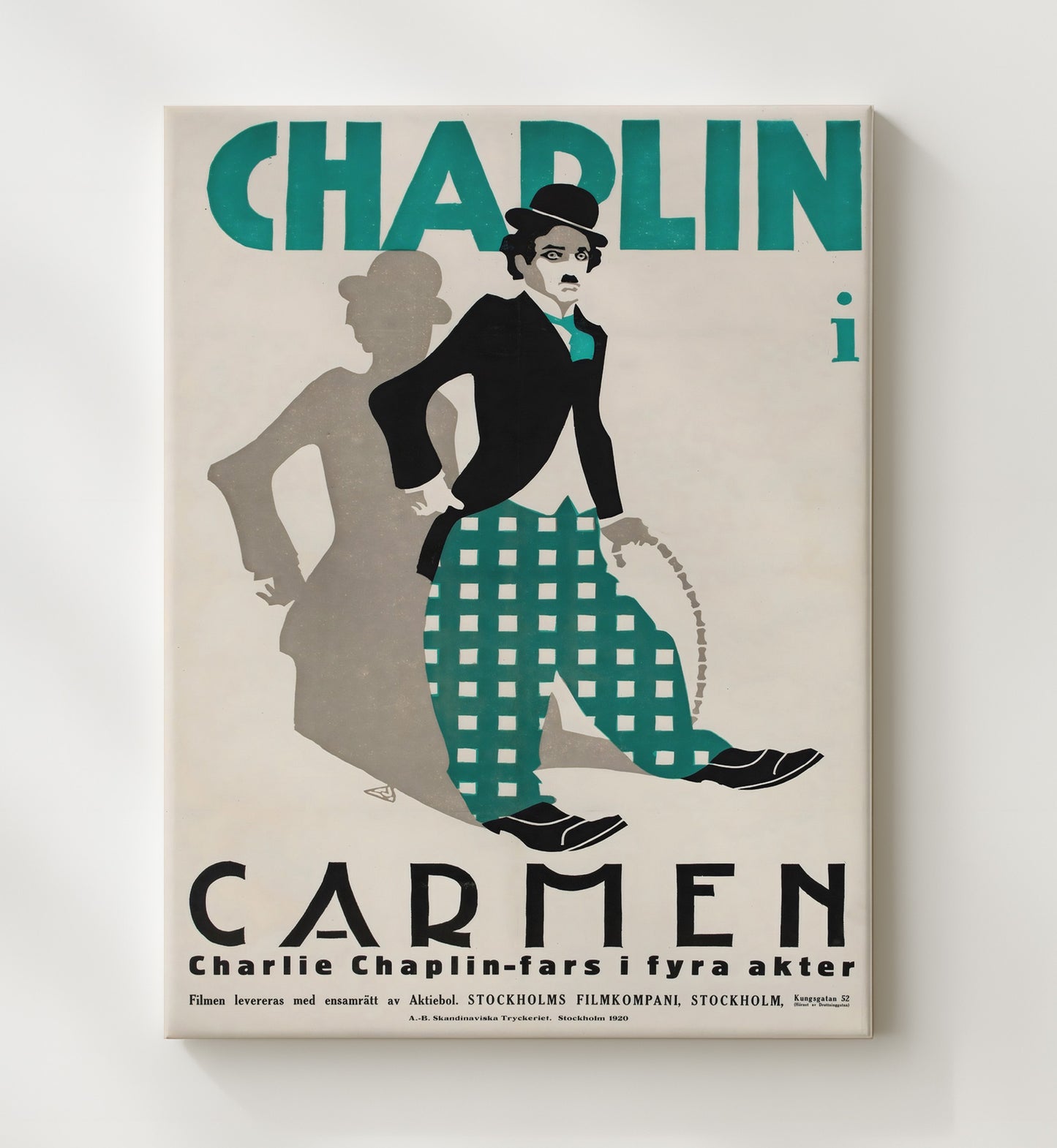 Charlie Chaplin - Carmen - Comic Genius on Display movie wall art 20x24 Canvas