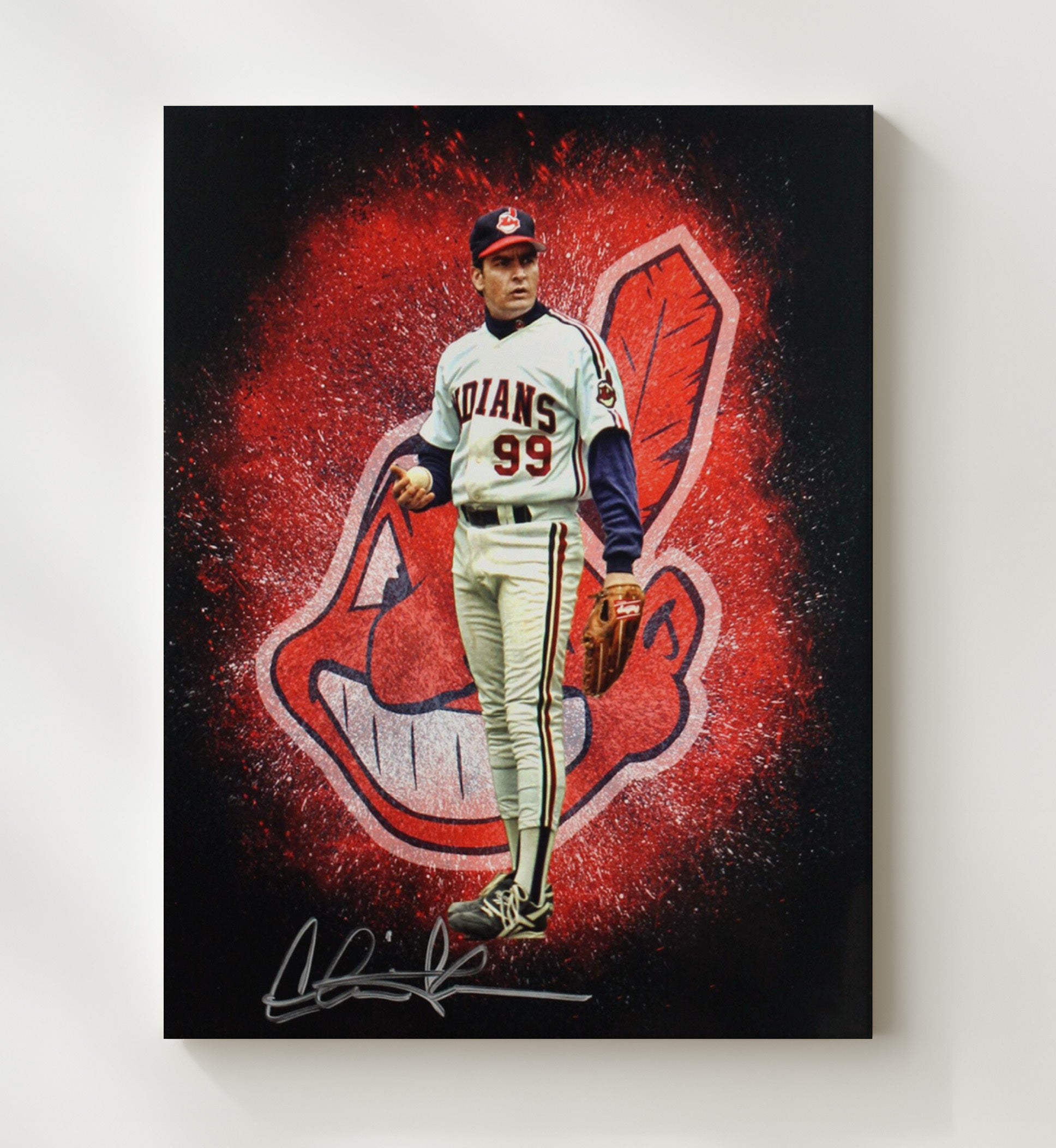 Charlie Sheen - Wild Thing Windup Vintage Movie Wall Art - 20x24 Canvas movie decor