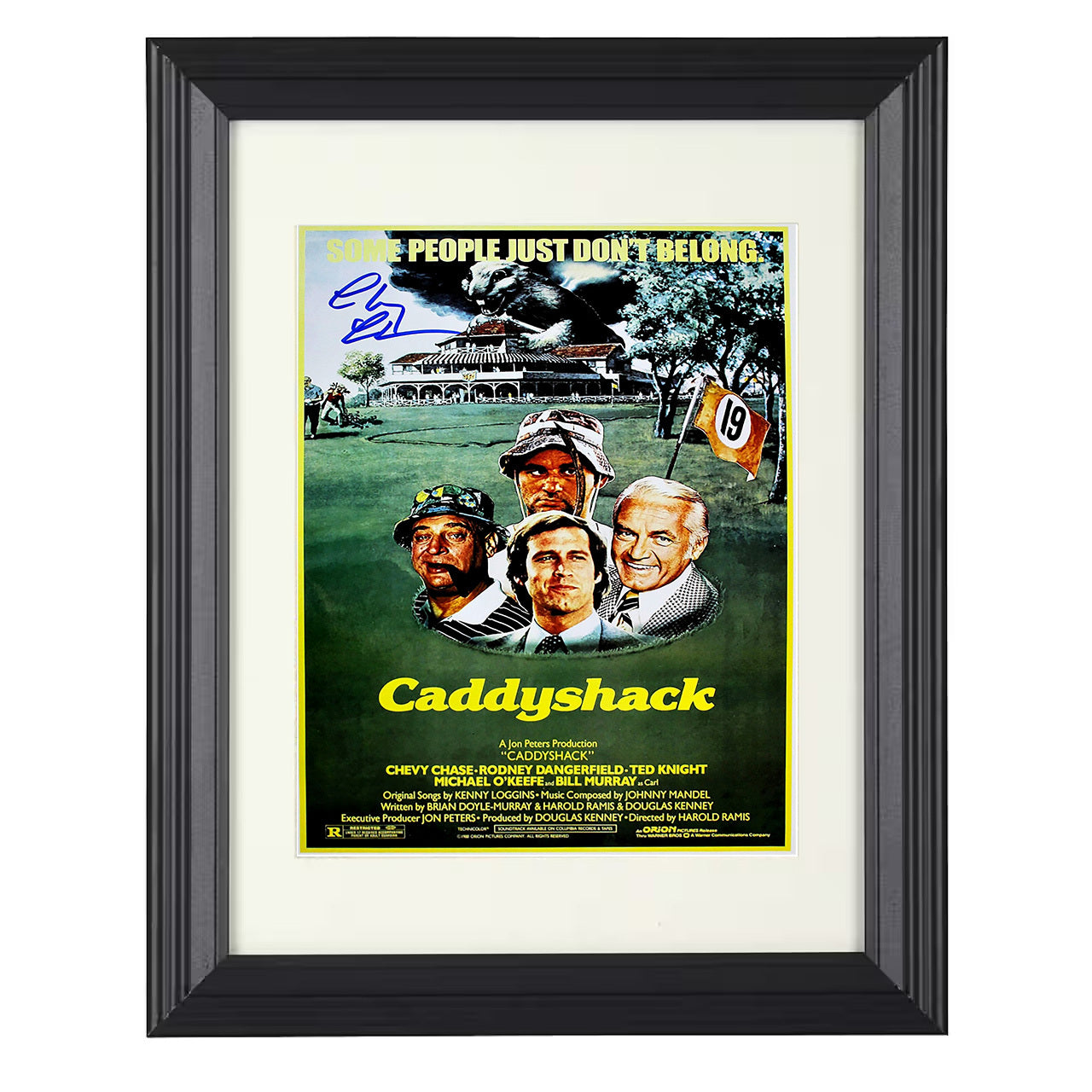Chevy Chase – Caddyshack Ty Bushwood Country Club – 8x10 black beveled framed movie wall art