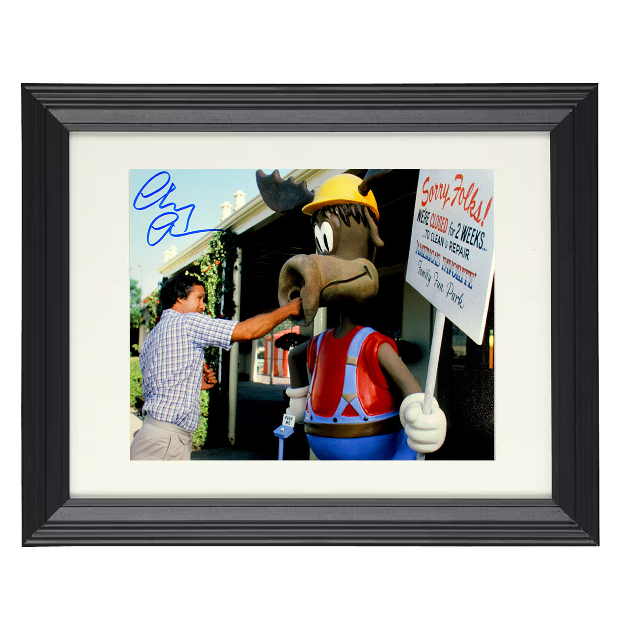 Chevy Chase – Vacation – Griswold Madness Image – 8x10 black beveled framed movie wall art