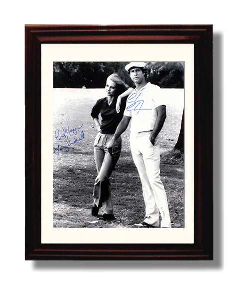 Chevy Chase and Cindy Morgan - Caddyshack Ty Webb and Lacey Underall on the Golf Course movie wall art 8x10 Beveled Frame