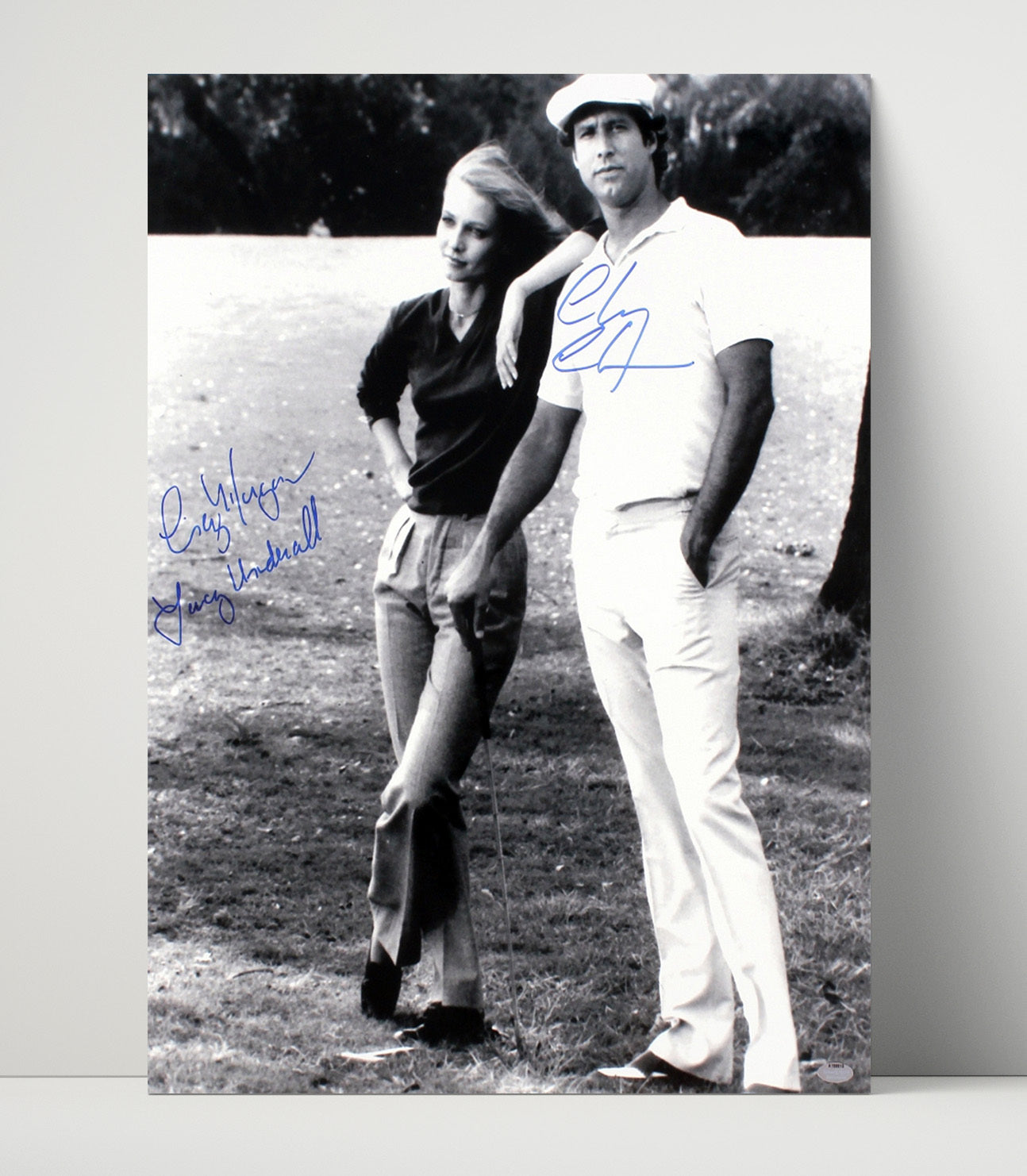 Chevy Chase and Cindy Morgan - Caddyshack Ty Webb and Lacey Underall on the Golf Course Vintage Movie Wall Art - 16x20 Unframed Print movie decor