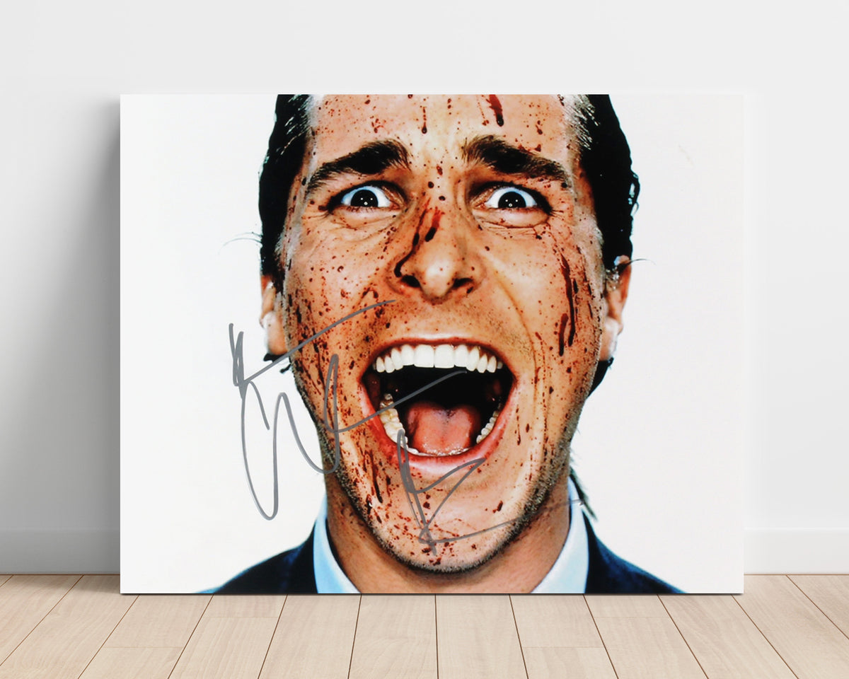 Christian Bale - American Psycho - Smile for the Chainsaw movie wall art 16x20 Unframed Print