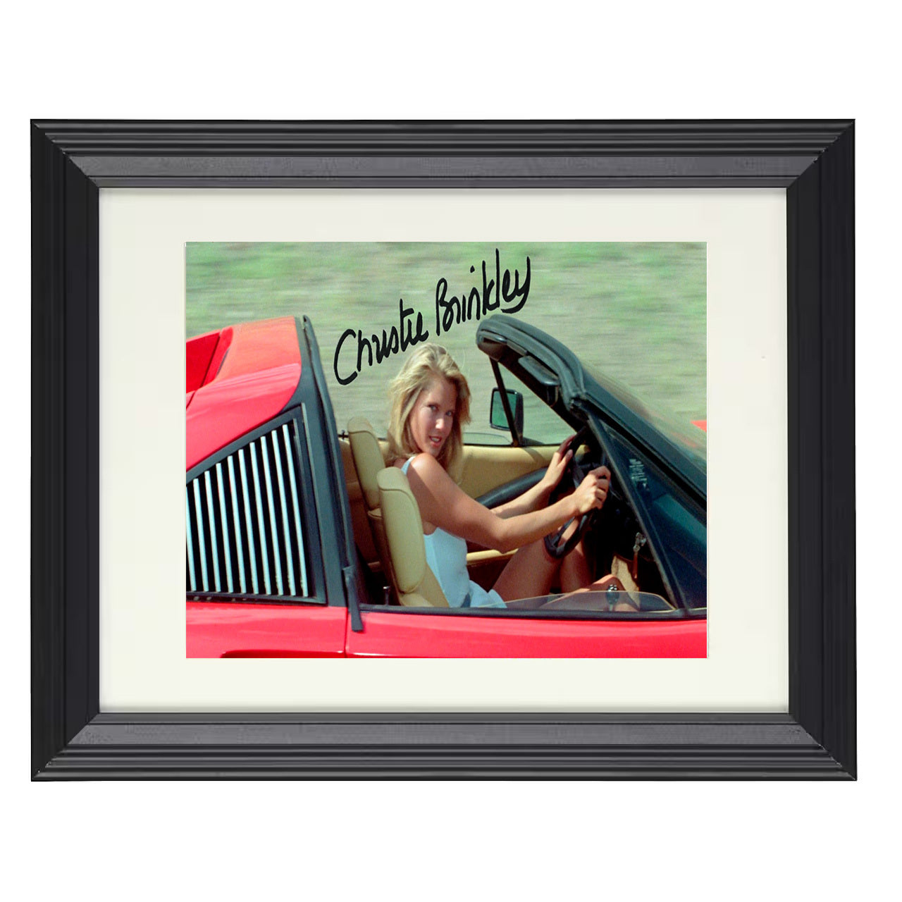 Christie Brinkley – Vacation – Ferrari Daydream Image – 8x10 black beveled framed movie wall art