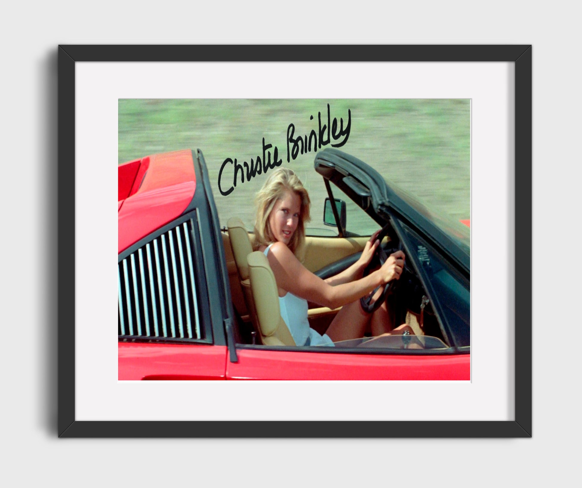 Christie Brinkley - Vacation - Ferrari Daydream Vintage Movie Wall Art - 16x20 Gallery Frame movie decor
