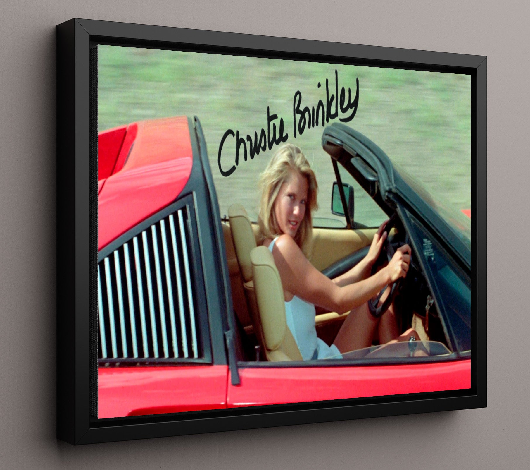 Christie Brinkley - Vacation - Ferrari Daydream movie wall art 16x20 Framed Canvas