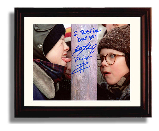 Christmas Story - Scott Schwartz - Flick - Triple Dog Dare Consequences movie wall art 8x10 Beveled Frame