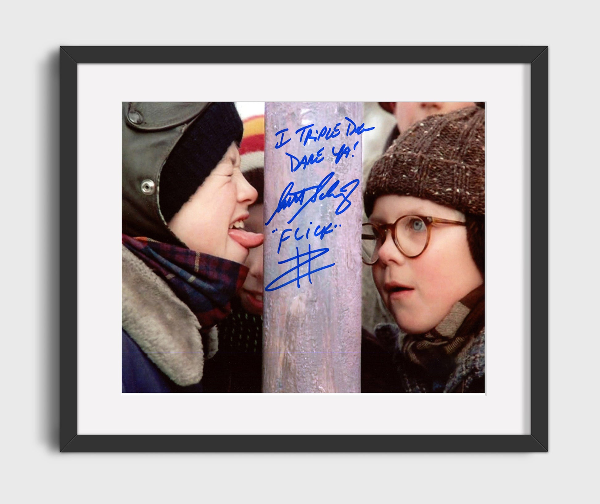 Christmas Story - Scott Schwartz - Flick - Triple Dog Dare Consequences movie wall art 16x20 Gallery Frame
