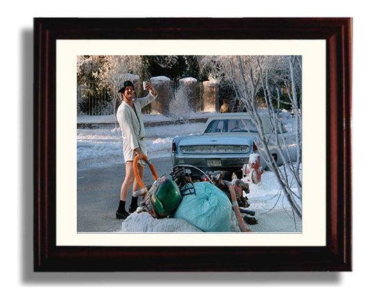 Christmas Vacation - Quaid - Eddie - Shitter Was Full Energy movie wall art 8x10 Beveled Frame