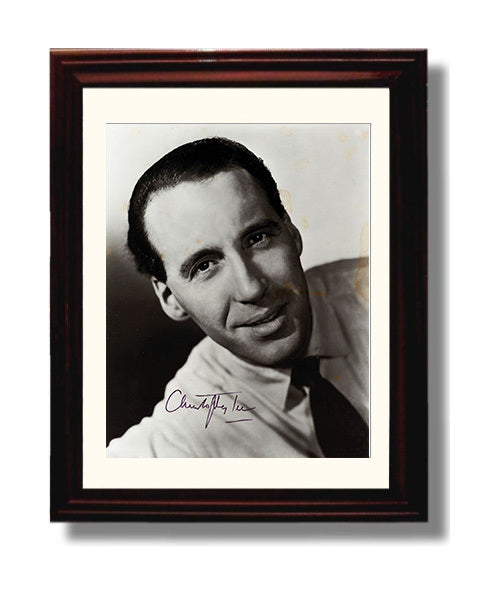 Christopher Lee - Distinguished Classic Headshot movie wall art 8x10 Beveled Frame