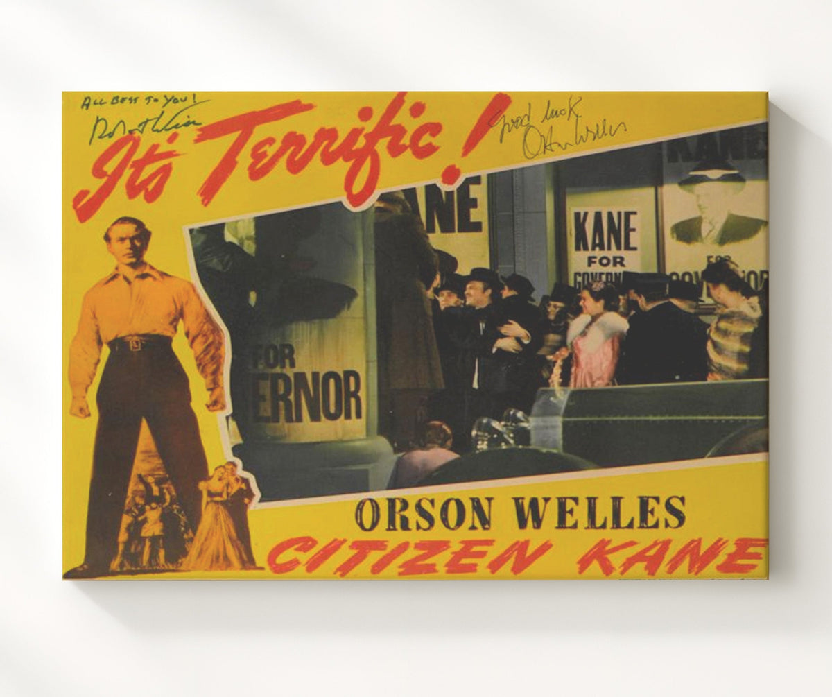 Citizen Kane - Orson Welles - Charles Foster Kane - Campaign rally spectacle movie wall art 8x10 Beveled Frame