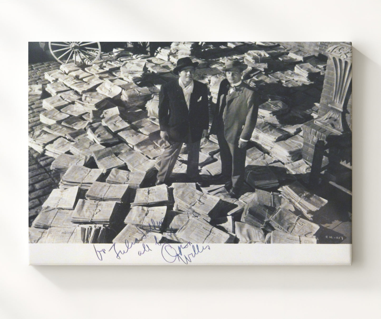 Citizen Kane - Orson Welles - Charles Foster Kane - Power and legacy Vintage Movie Wall Art - 20x24 Canvas movie decor