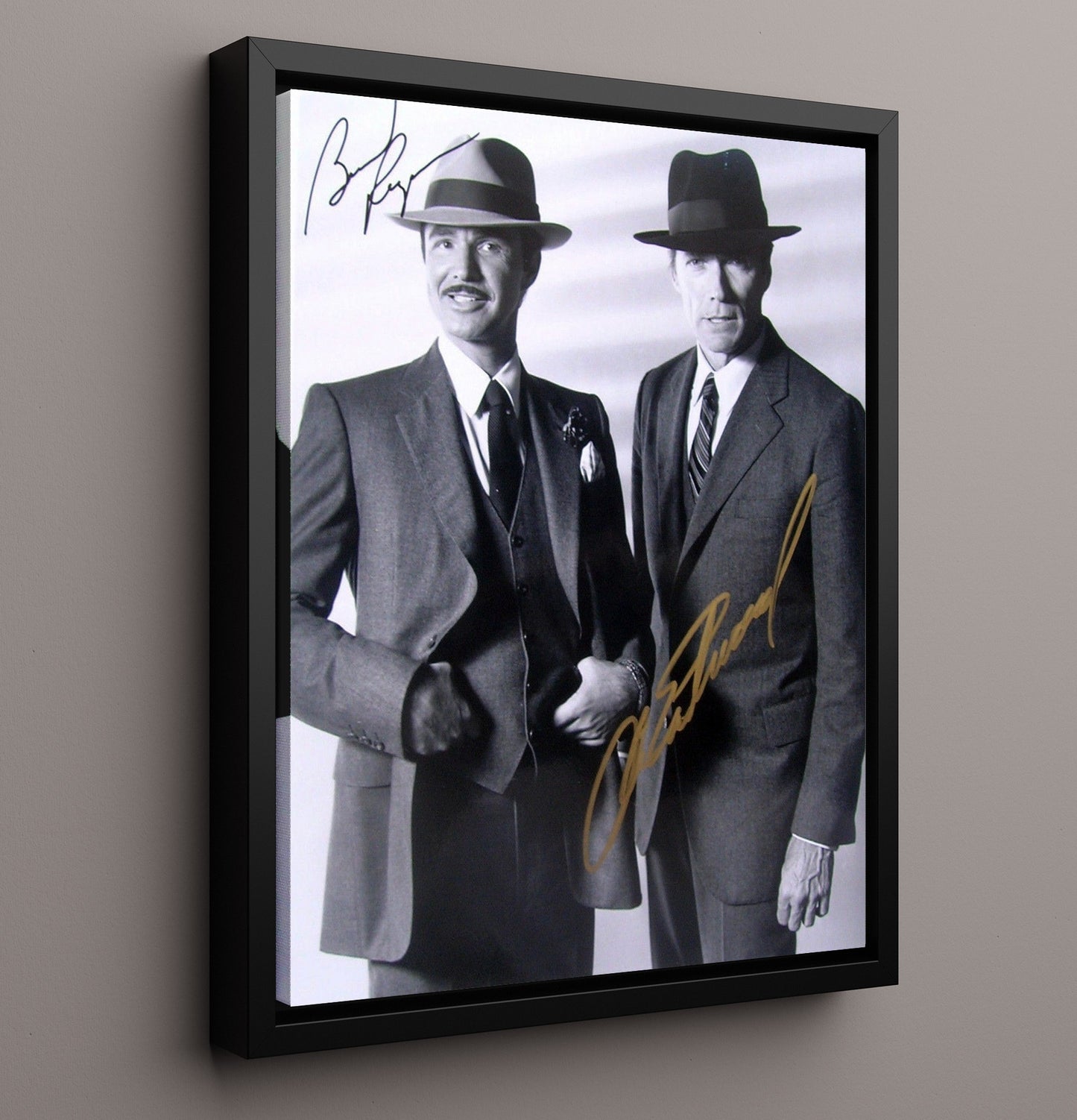 City Heat - Burt Reynolds - Lt. Speer and Clint Eastwood - Mike Murphy - 1930s Gangster Suits Studio Shot movie wall art 16x20 Framed Canvas