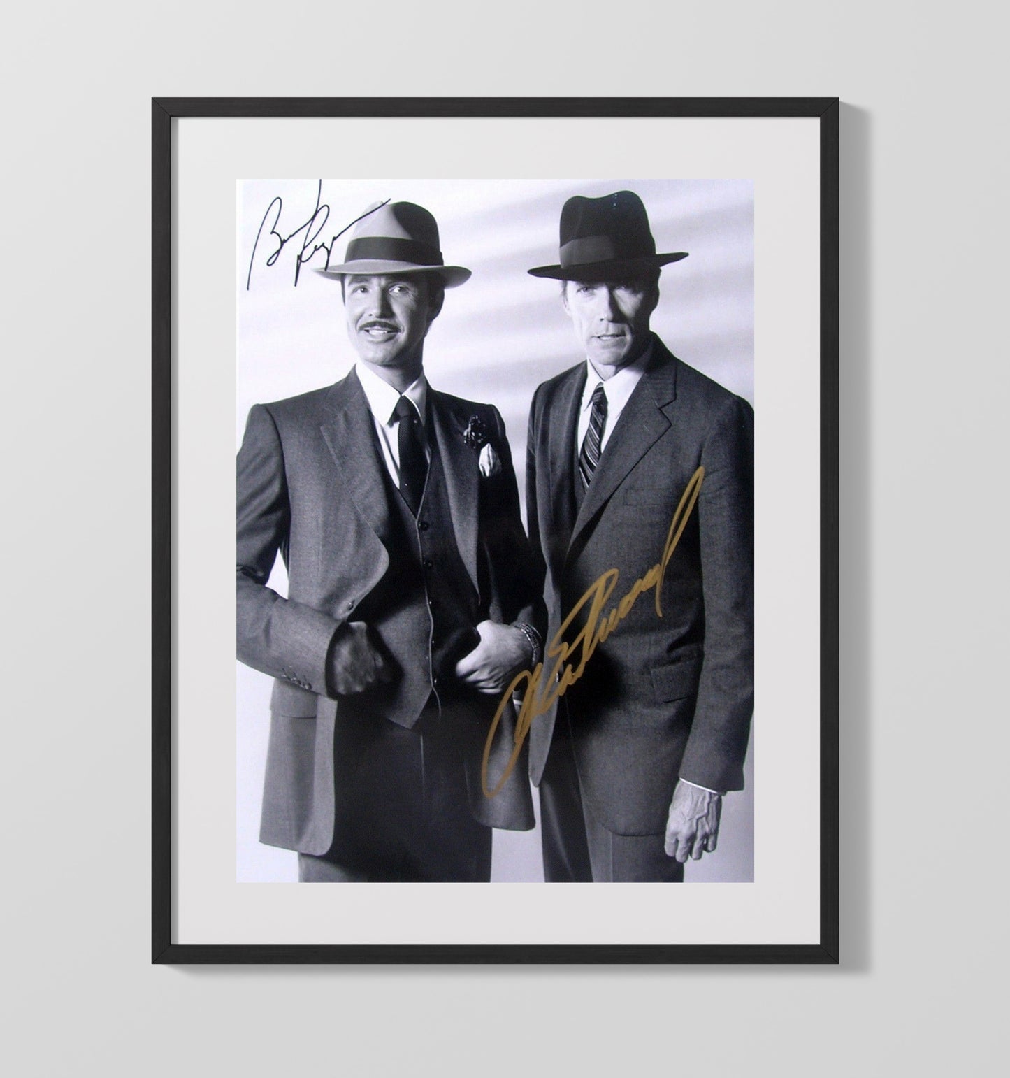 City Heat - Burt Reynolds - Lt. Speerand Clint Eastwood - Mike Murphy1930s Gangster Suits Studio Shot Vintage Movie Wall Art - 16x20 Gallery Frame movie decor