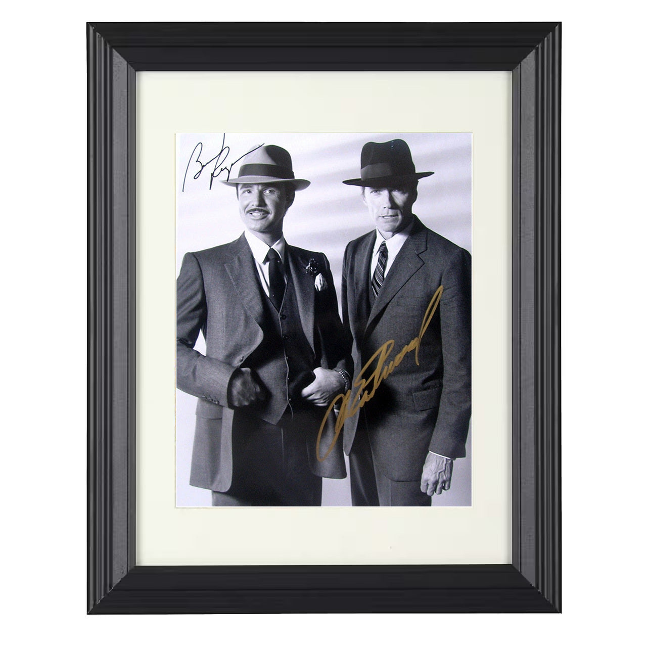 City Heat – Burt Reynolds Suits Promotional Shot – 8x10 black beveled framed movie wall art