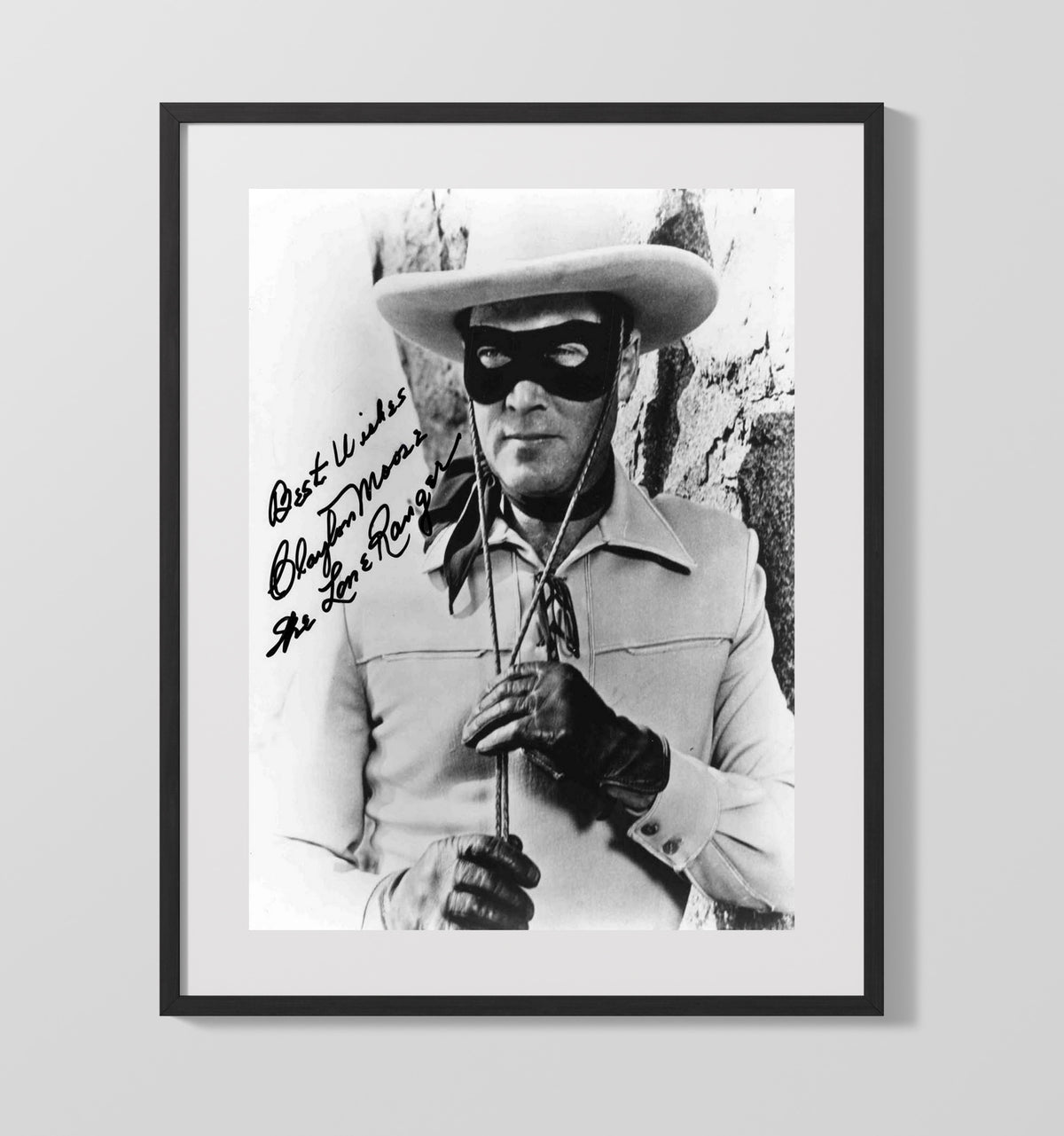 Clayton Moore - The Lone Ranger Masked Western Hero movie wall art 16x20 Gallery Frame
