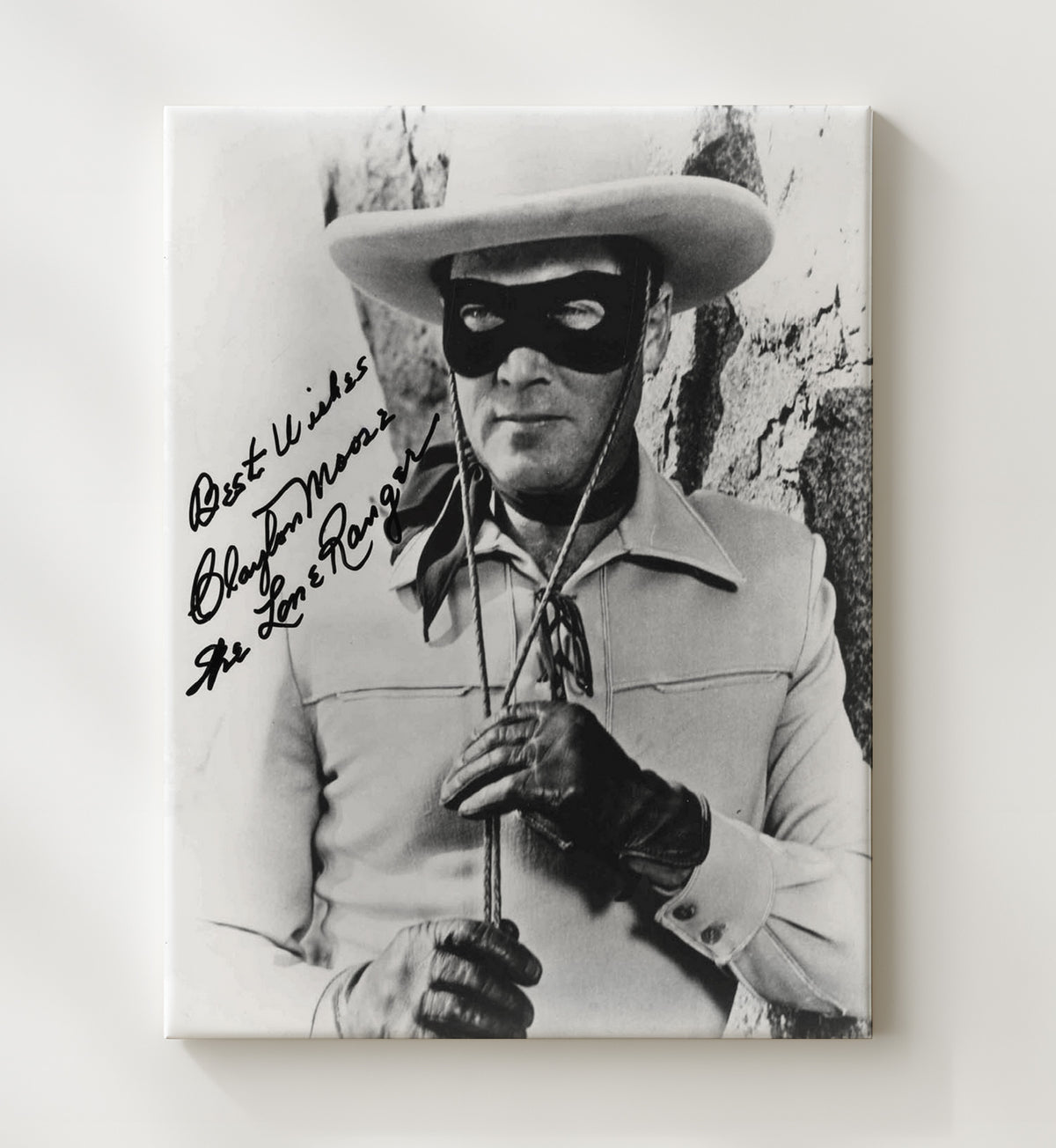 Clayton Moore - The Lone Ranger Masked Western Hero movie wall art 20x24 Canvas