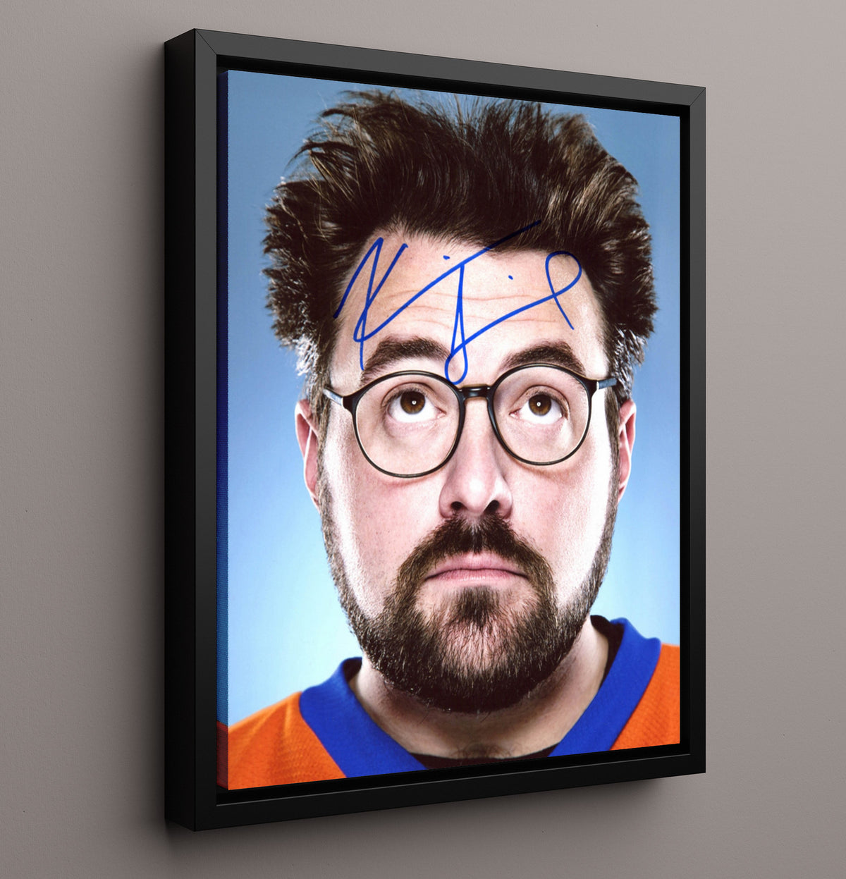 Clerks - Kevin Smith - Silent Bob - Glasses Upward Looking Expression movie wall art 16x20 Framed Canvas