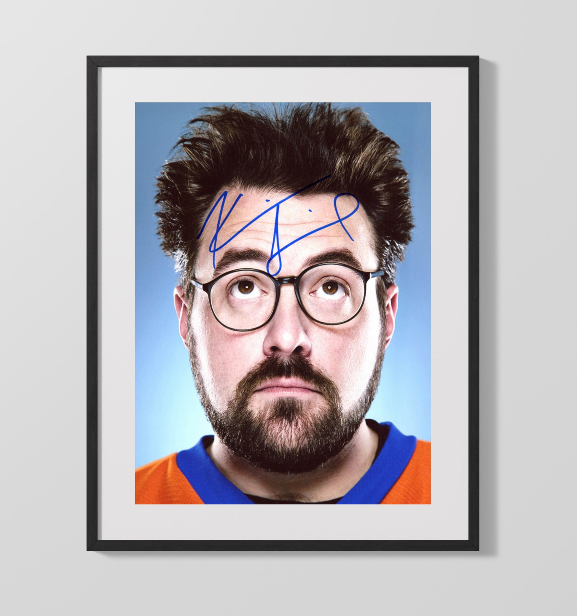 Clerks - Kevin Smith - Silent BobGlasses Upward Looking Expression Vintage Movie Wall Art - 16x20 Gallery Frame movie decor