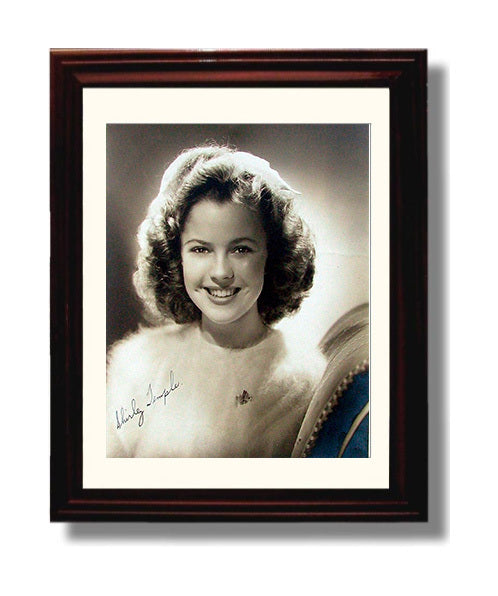 Curly Top - Shirley Temple - Elizabeth Blair - Ringlet Smile Close-Up movie wall art 8x10 Beveled Frame