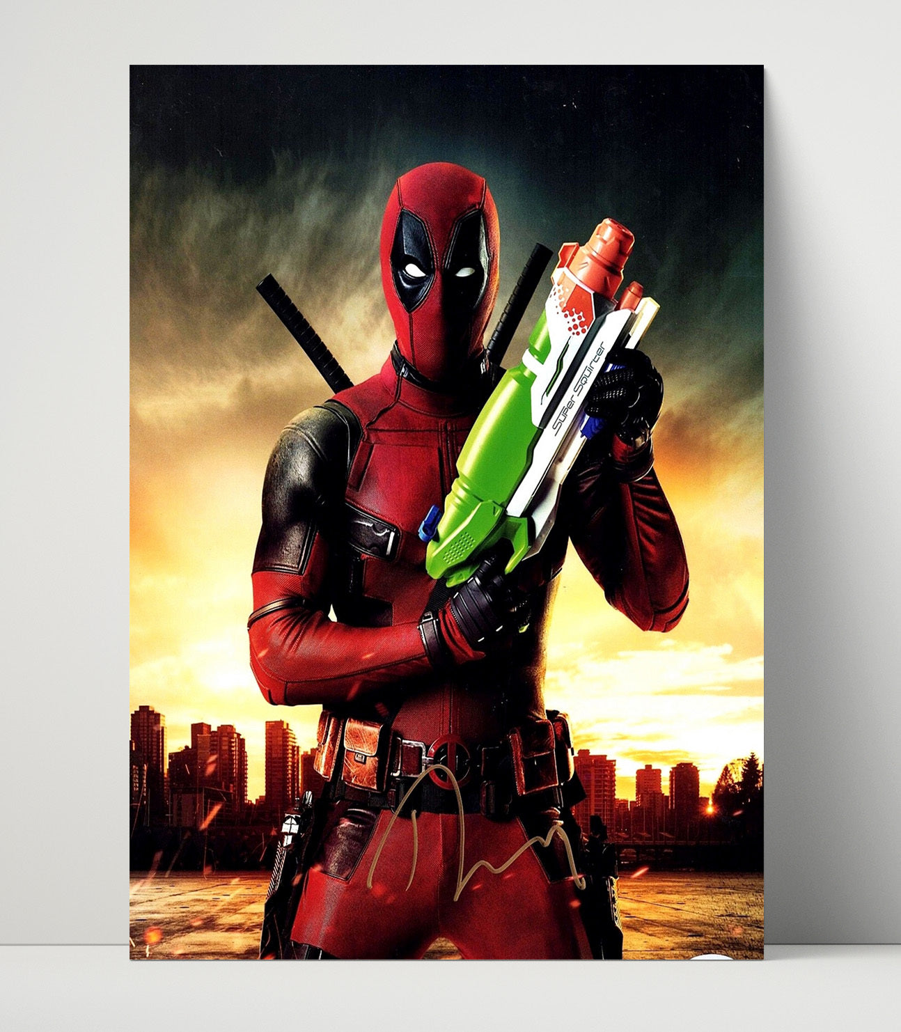 Deadpool - Ryan Reynolds - Deadpool - Armed Antics movie wall art 16x20 Unframed Print