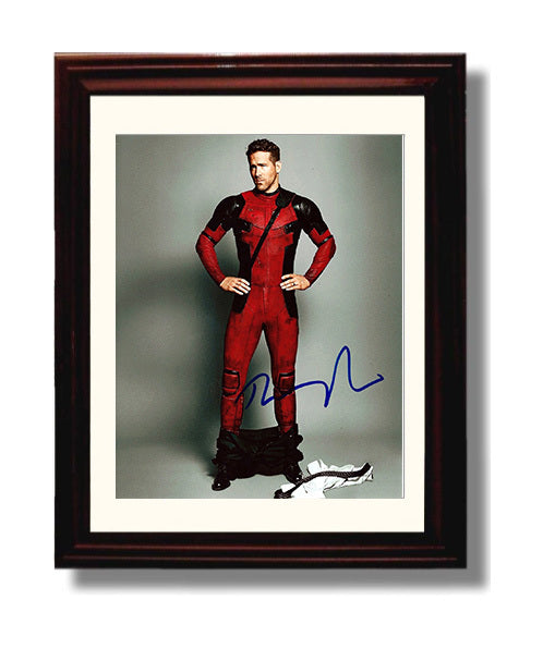 Deadpool - Ryan Reynolds - Deadpool - Suit Standoff movie wall art 8x10 Beveled Frame