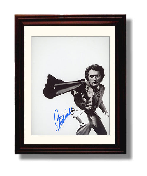 Dirty Harry - Clint Eastwood - Harry Callahan - Magnum Aim Signed movie wall art 8x10 Beveled Frame