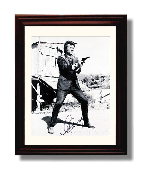 Dirty Harry - Clint Eastwood - Harry Callahan - Revolver Stance Desert Shack Scene movie wall art 8x10 Beveled Frame