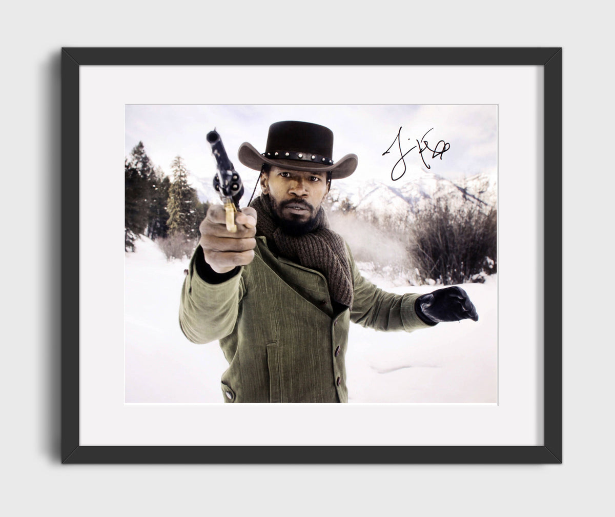 Django Unchained - Jamie Foxx - Django - Snowfield gunfire draw movie wall art 16x20 Gallery Frame