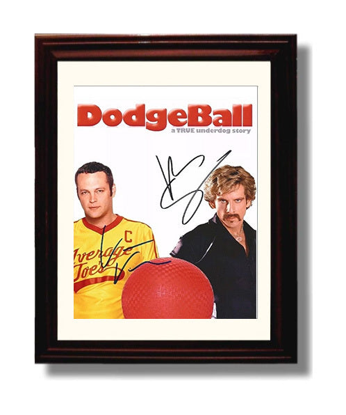 Dodgeball - Vince Vaughn - Peter LaFleur and Ben Stiller - White Goodman - Gym Rival Showdown movie wall art 8x10 Beveled Frame