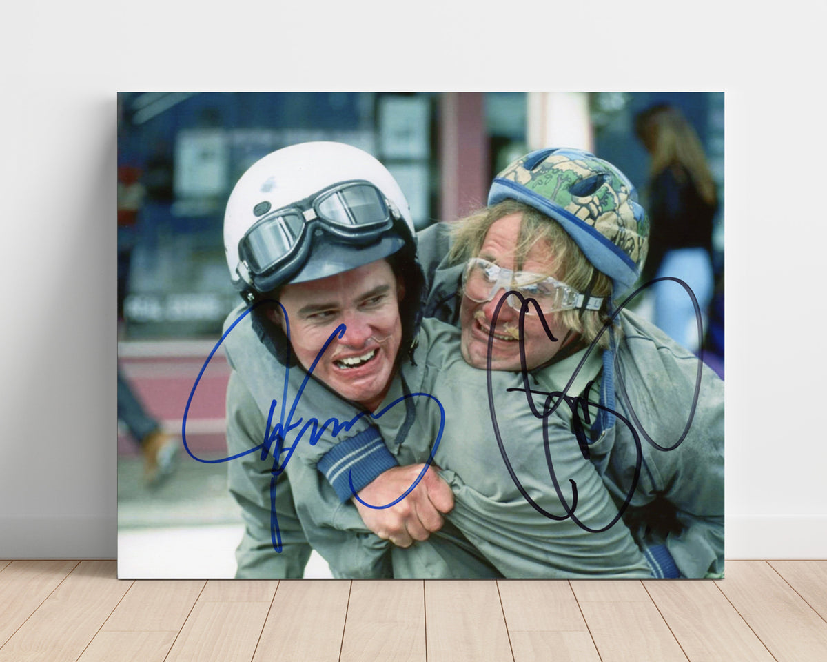 Dumb and Dumber - Jim Carrey - Lloyd Christmas - and Jeff Daniels - Harry Dunne - Chaotic scooter ride panic movie wall art 16x20 Unframed Print