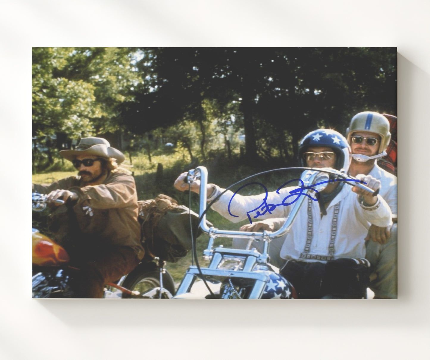 Easy Rider - Fonda - Captain America - and Hopper - Billy - Freedom Without Limits movie wall art 20x24 Canvas