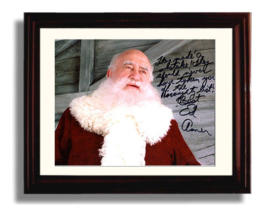 Elf - Ed Asner - Santa Claus - Workshop command moment movie wall art 8x10 Beveled Frame