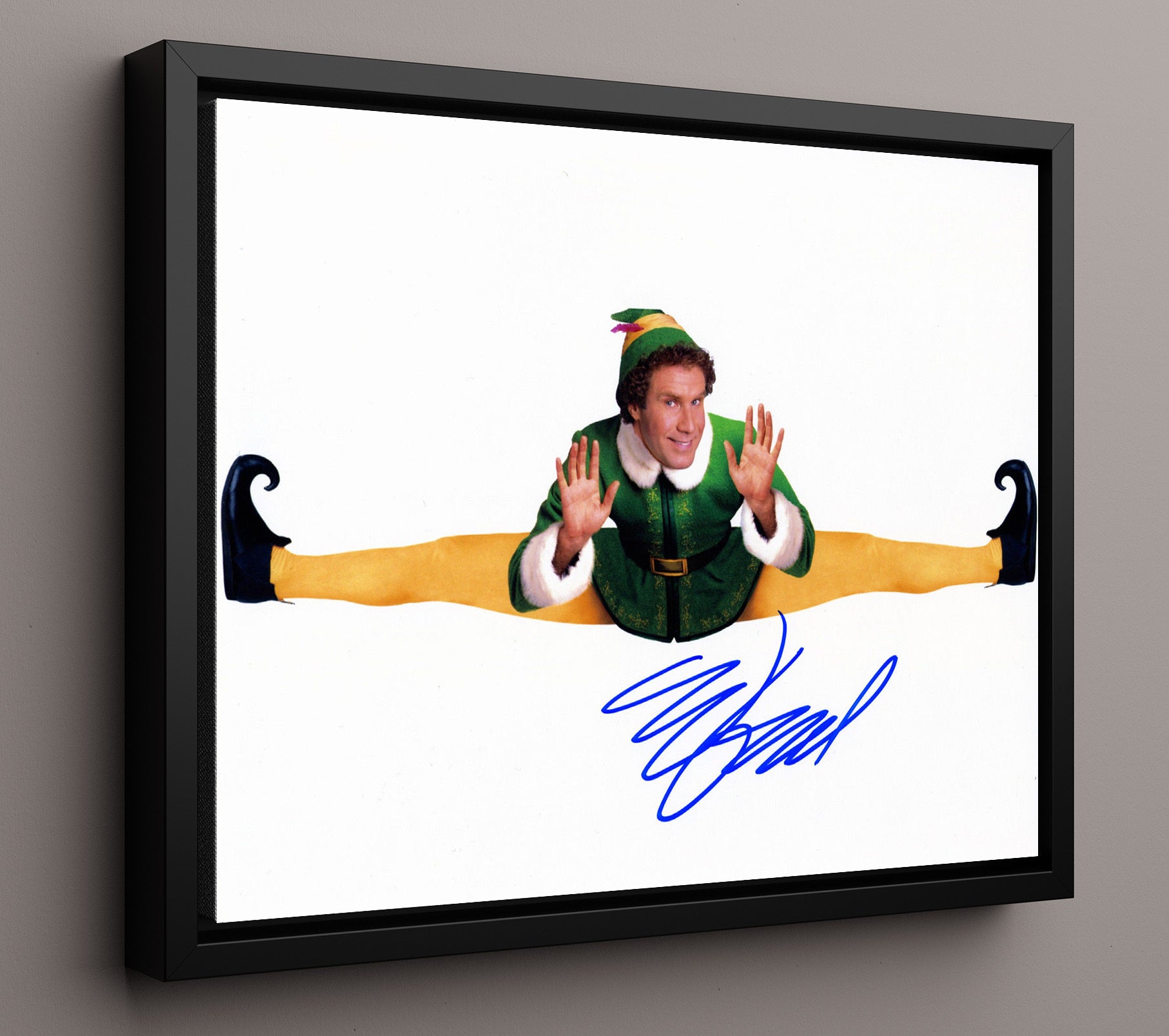Elf - Will Ferrell - Buddy - Split Stretch movie wall art 16x20 Framed Canvas