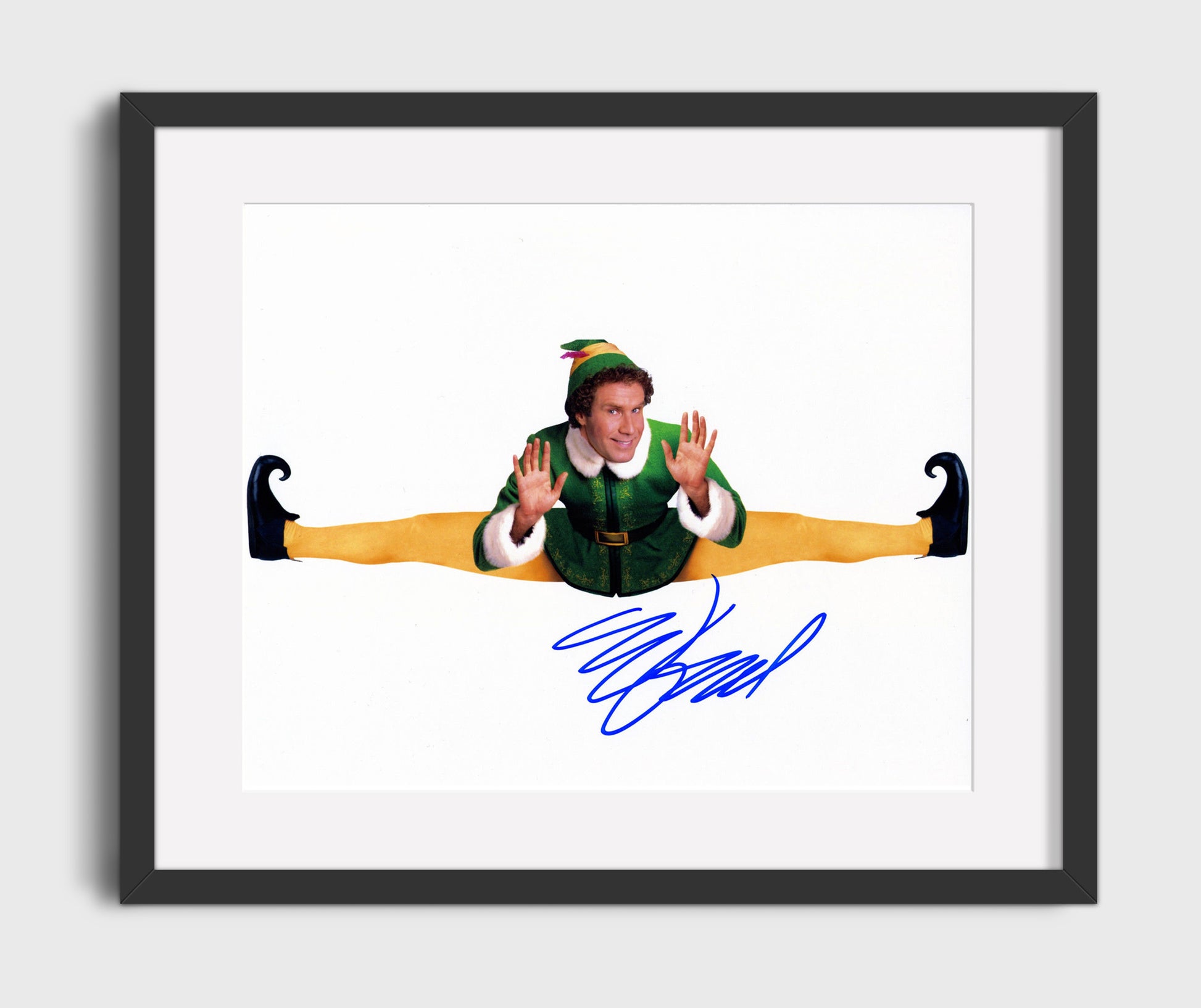 Elf - Will Ferrell - Buddy - Split Stretch Vintage Movie Wall Art - 16x20 Gallery Frame movie decor