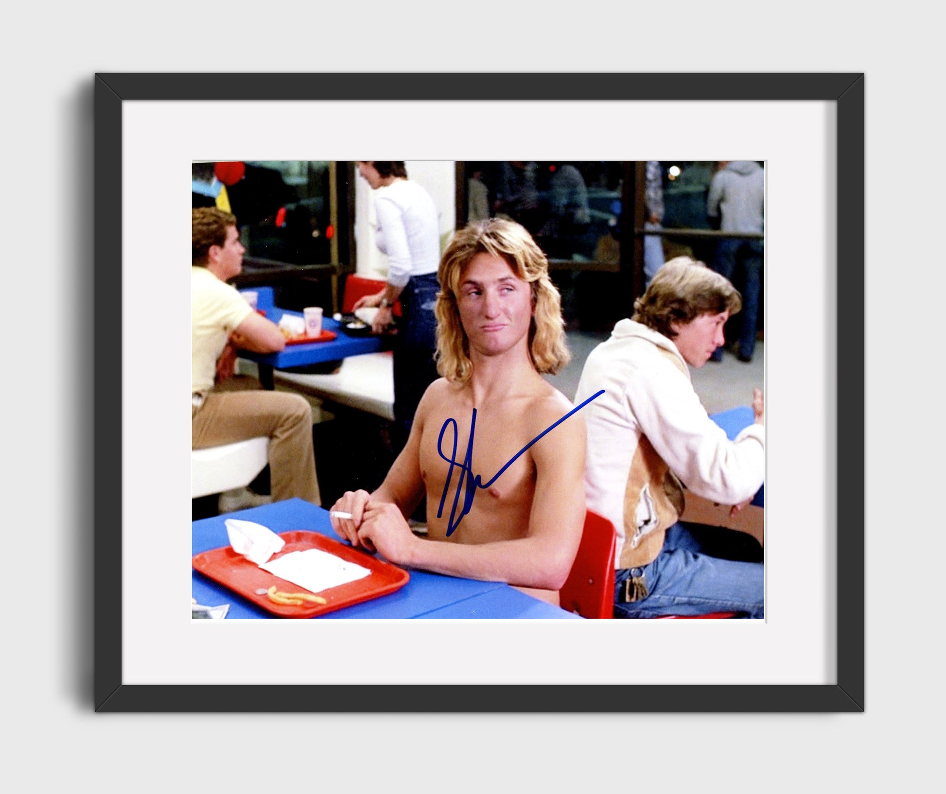 Fast Times - Sean Penn - Spicoli - No Shirt No Problem Vintage Movie Wall Art - 16x20 Gallery Frame movie decor