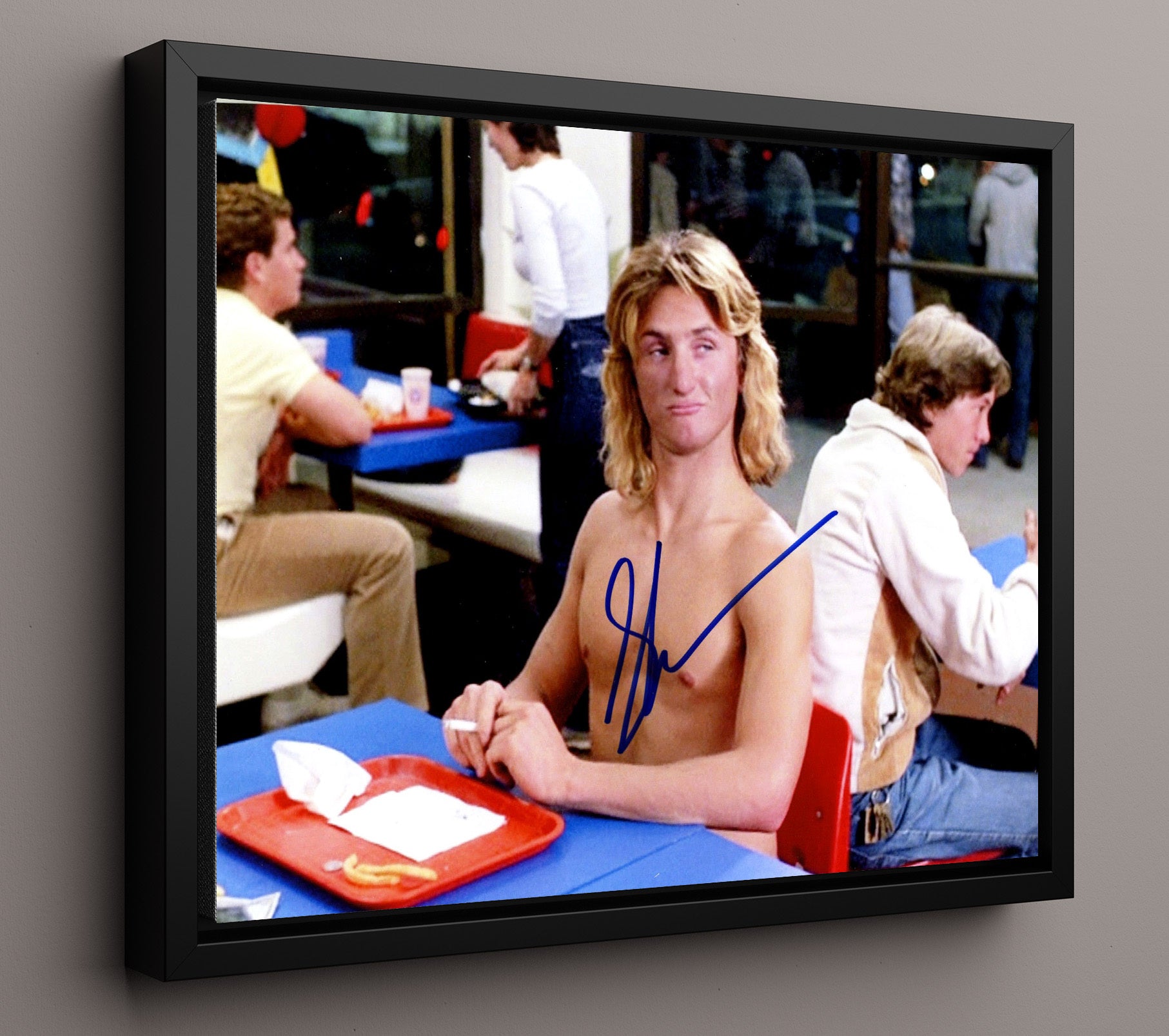 Fast Times - Sean Penn - Spicoli - No Shirt No Problem movie wall art 16x20 Framed Canvas