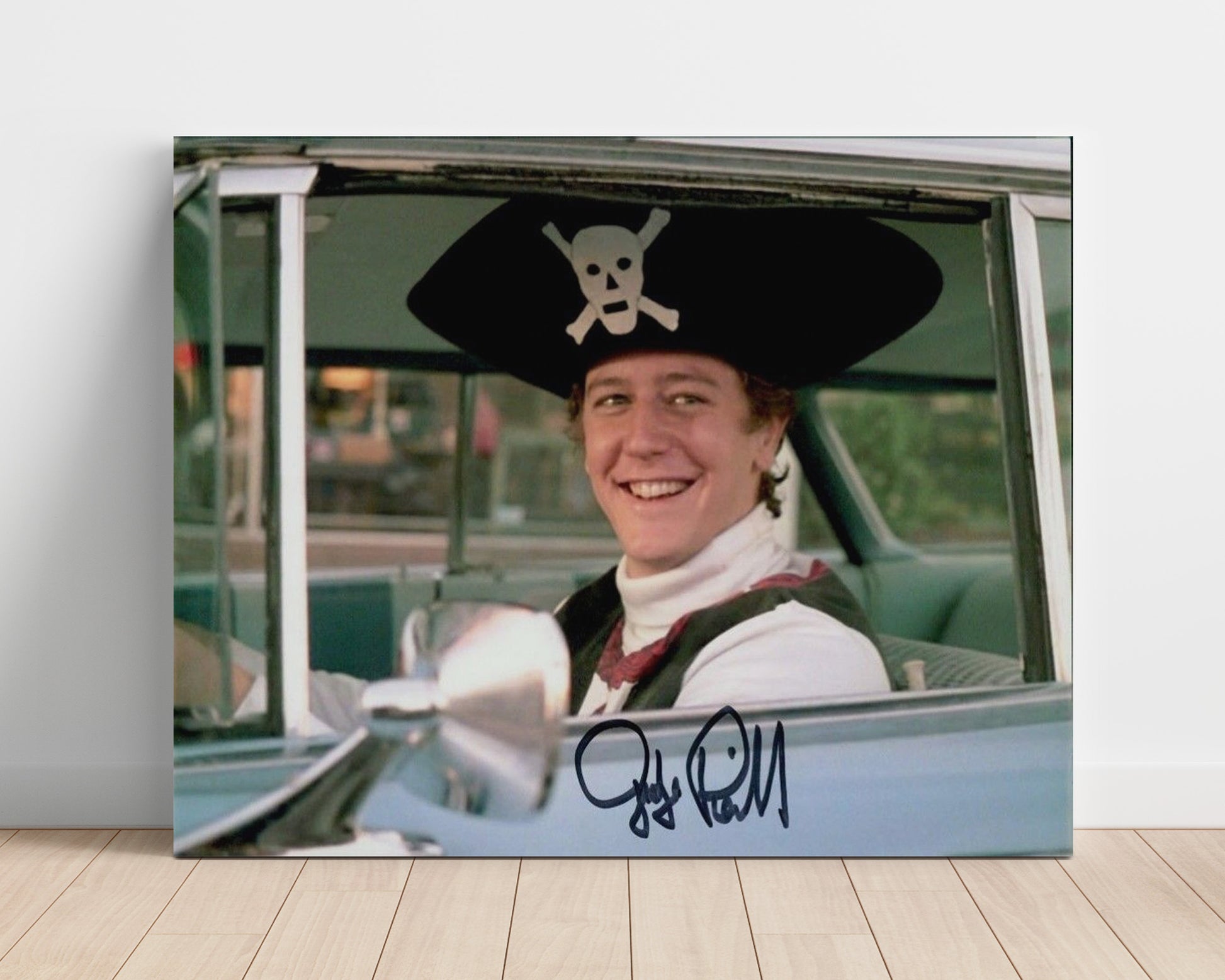 Fast Times at Ridgemont High - Judge Reinhold - Brad Hamilton - Pirate hat drive thru grin Vintage Movie Wall Art - 16x20 Unframed Print movie decor