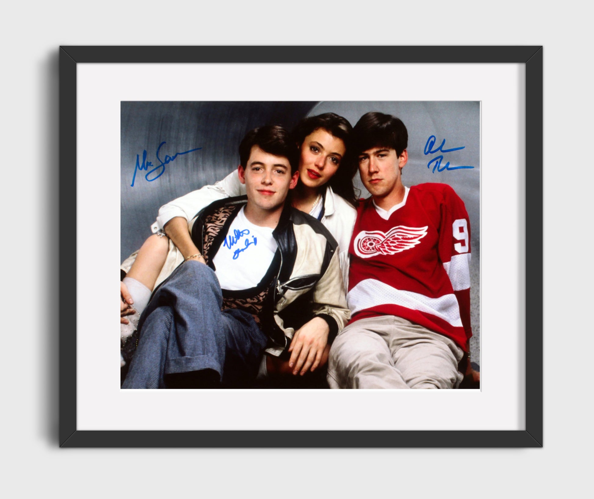 Ferris Bueller Day Off - Matthew Broderick - Ferris Bueller - City escape trio Vintage Movie Wall Art - 16x20 Gallery Frame movie decor