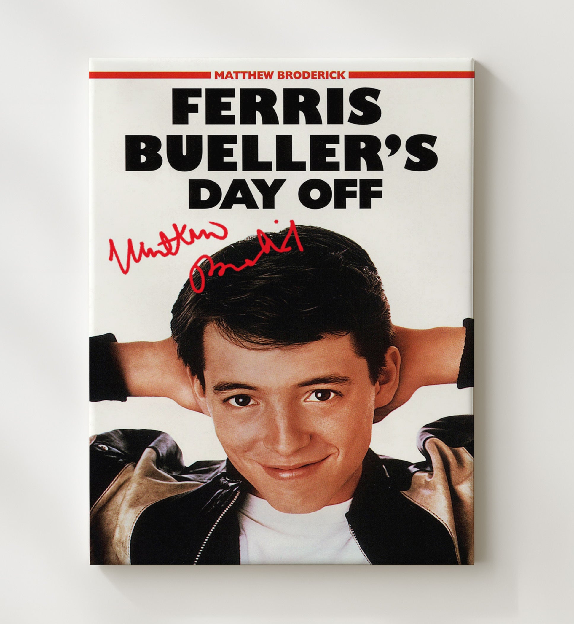 Ferris Buellers Day Off - Matthew Broderick - Ferris BuellerDay-Off Rebel Grin Vintage Movie Wall Art - 20x24 Canvas movie decor