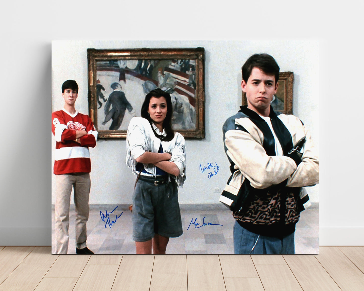 Ferris Buellers Day Off - Matthew Broderick and Mia Sara and Alan Ruck movie wall art 16x20 Unframed Print