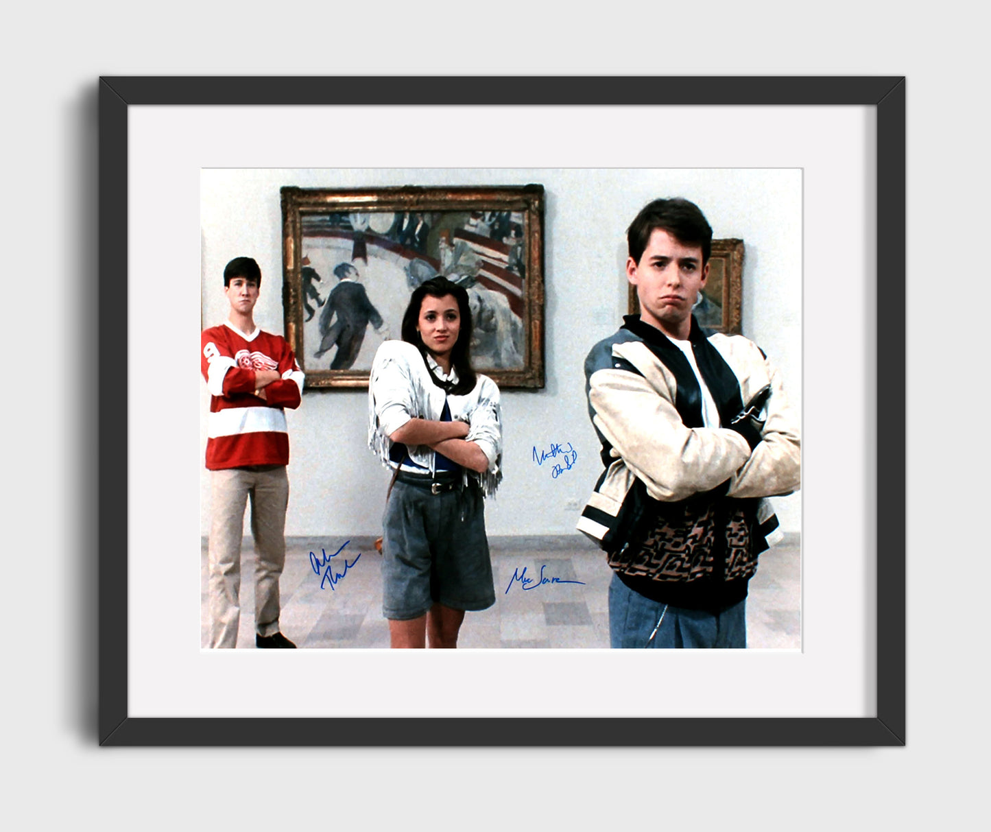 Ferris Buellers Day Off - Matthew Broderick and Mia Sara and Alan Ruck movie wall art 16x20 Gallery Frame